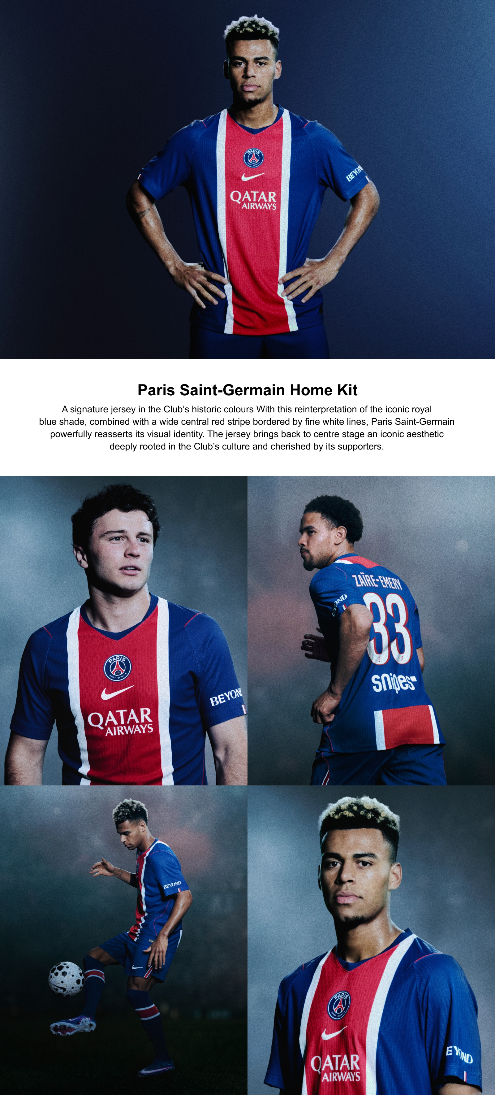 PSG Nike Home Stadium Long Sleeve Shirt 2026-27 with Hakimi 2 printing